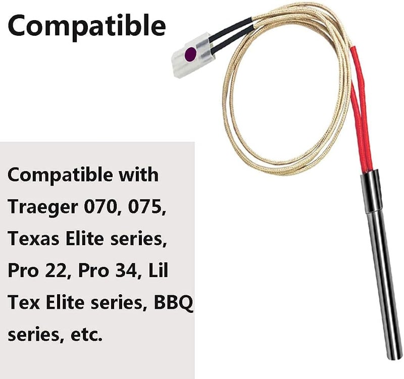 FCCUM Replacement Hot Rod Ignitor Kit for Traeger Wood Pellet Grills,with 2 Sets of Hot Rod Igniter, 2 Fuses - Image 5